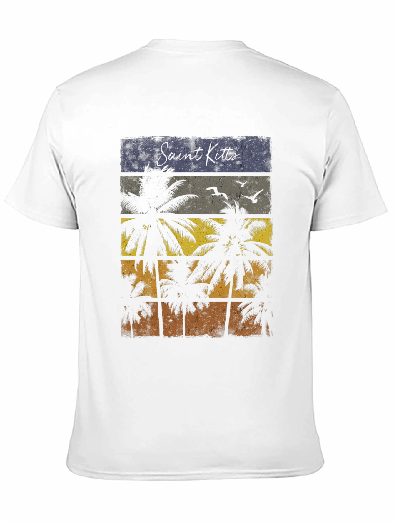 Saint Kitts Palm Tree Retro Graphic Tee