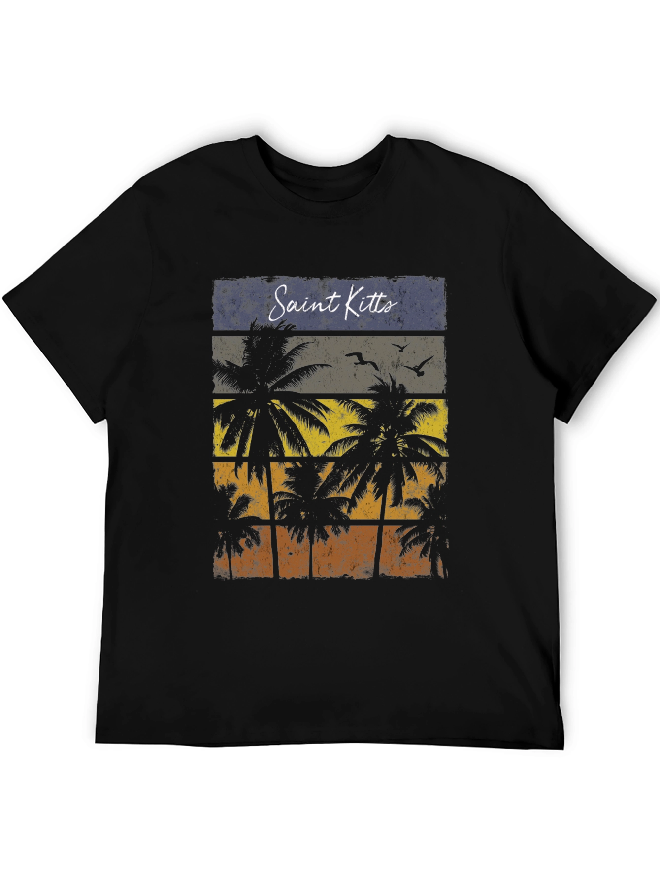 Saint Kitts Palm Tree Retro Graphic Tee