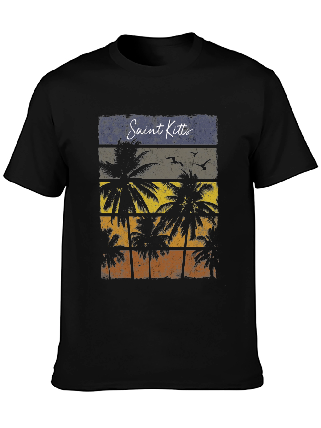 Saint Kitts Palm Tree Retro Graphic Tee
