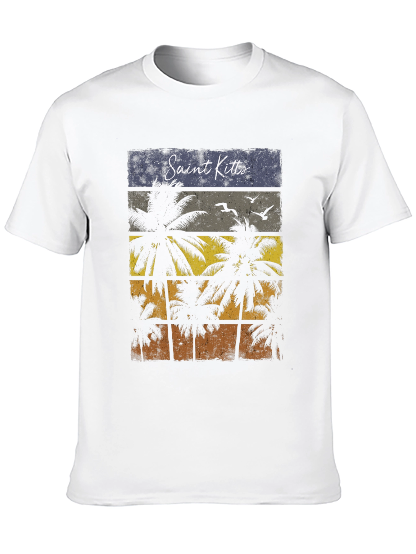 Saint Kitts Palm Tree Retro Graphic Tee