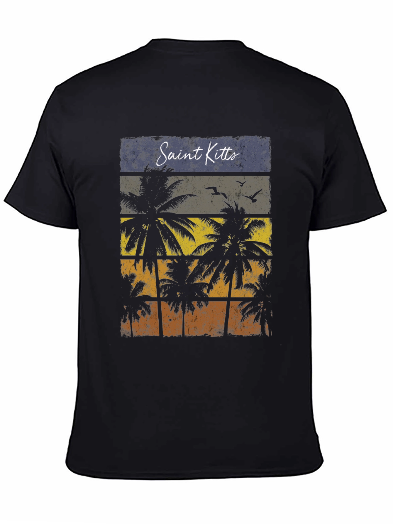 Saint Kitts Palm Tree Retro Graphic Tee