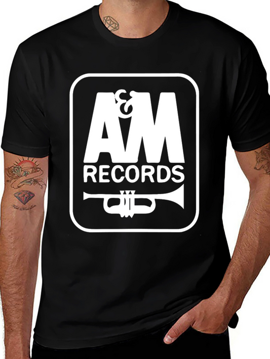 A&M Records Black Graphic T-Shirt - Music Fan Apparel