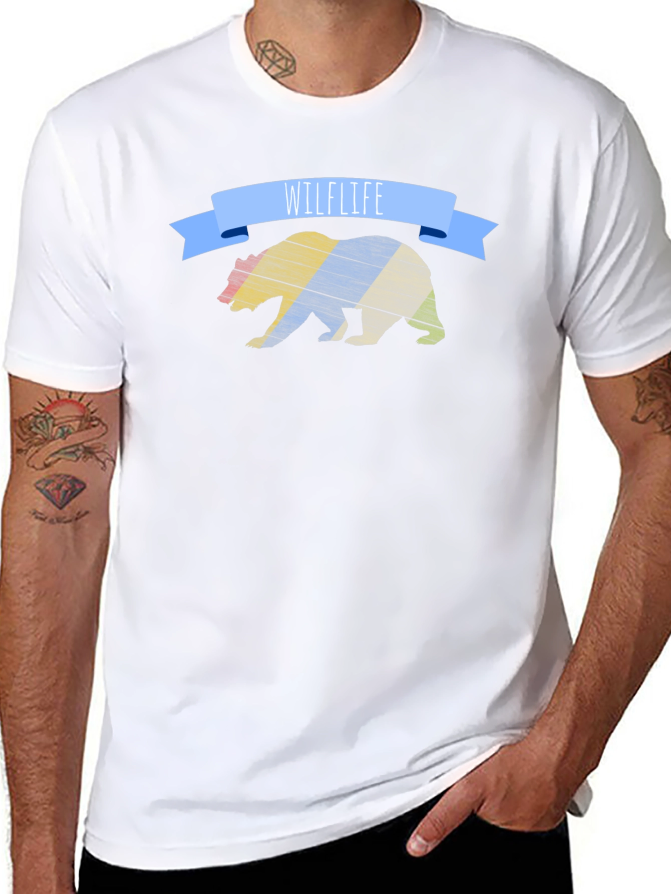 Wildlife Bear Graphic T-Shirt - Unisex Casual Tee