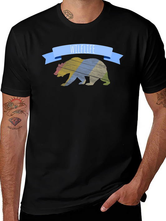Wildlife Bear Graphic T-Shirt - Unisex Casual Tee