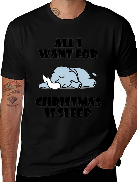 All I Want for Christmas is Sleep Graphic T-Shirt