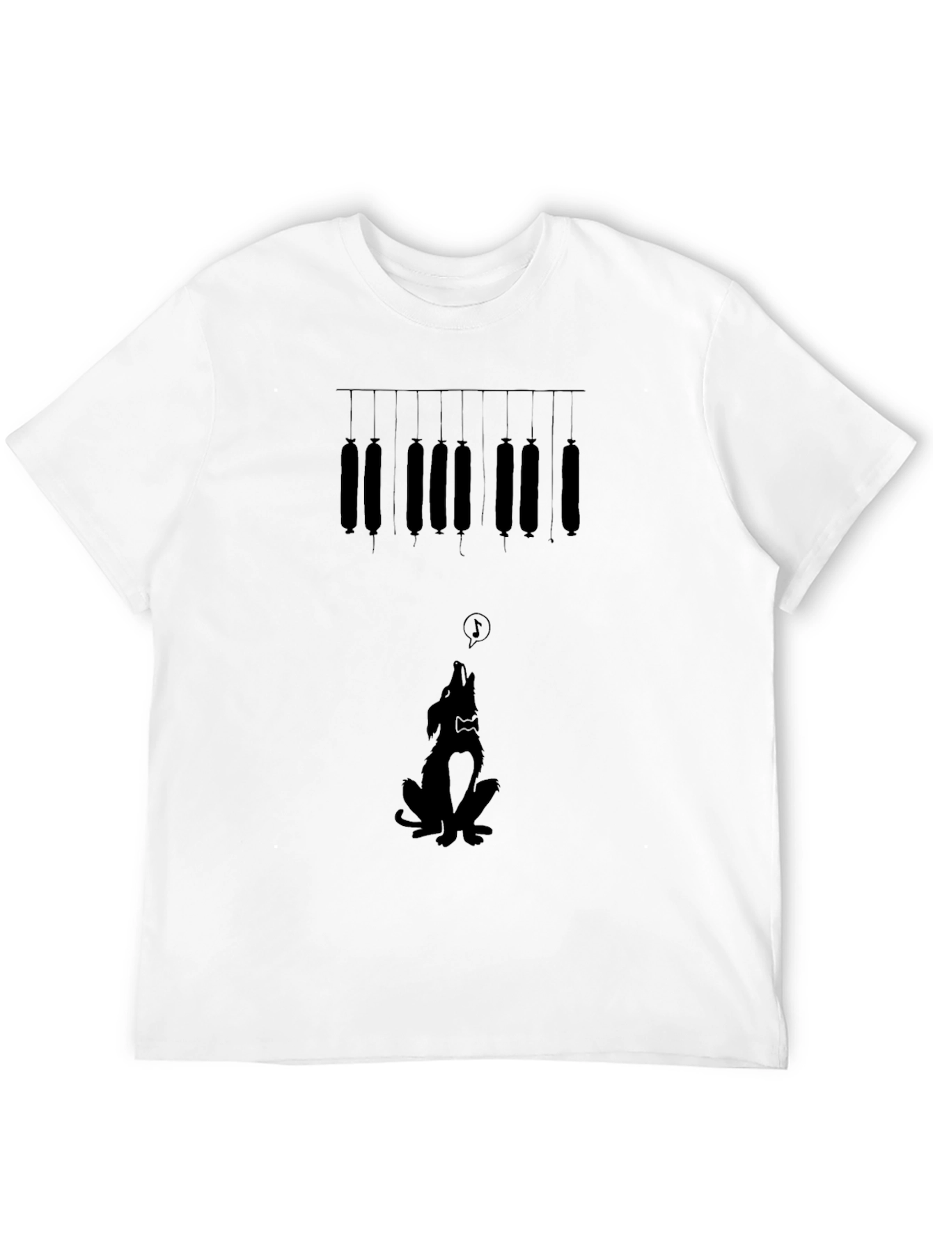 Sausage & Howling Dog Graphic Tee - Black