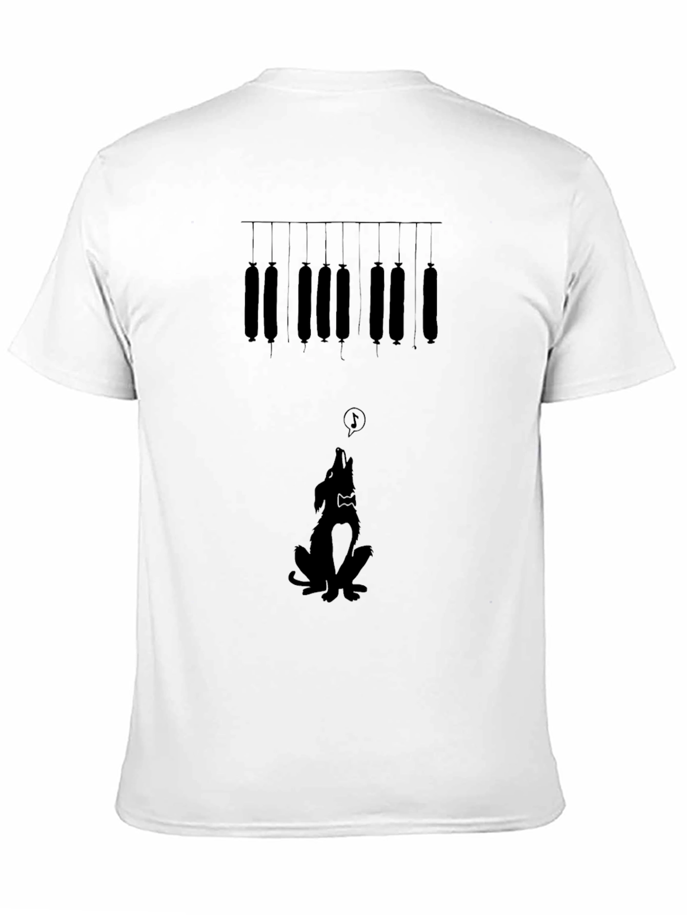 Sausage & Howling Dog Graphic Tee - Black