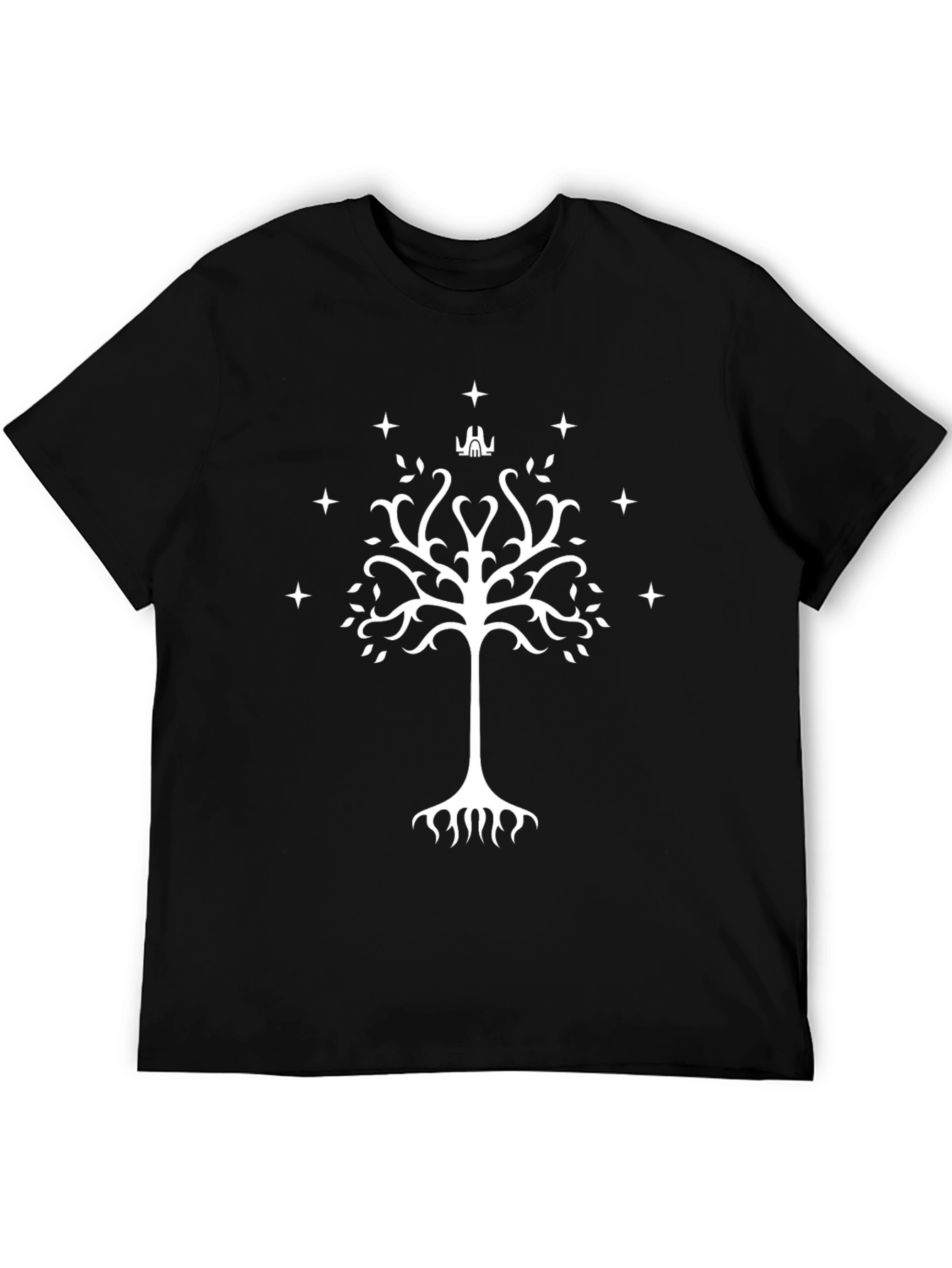 White Tree of Gondor Black T-Shirt