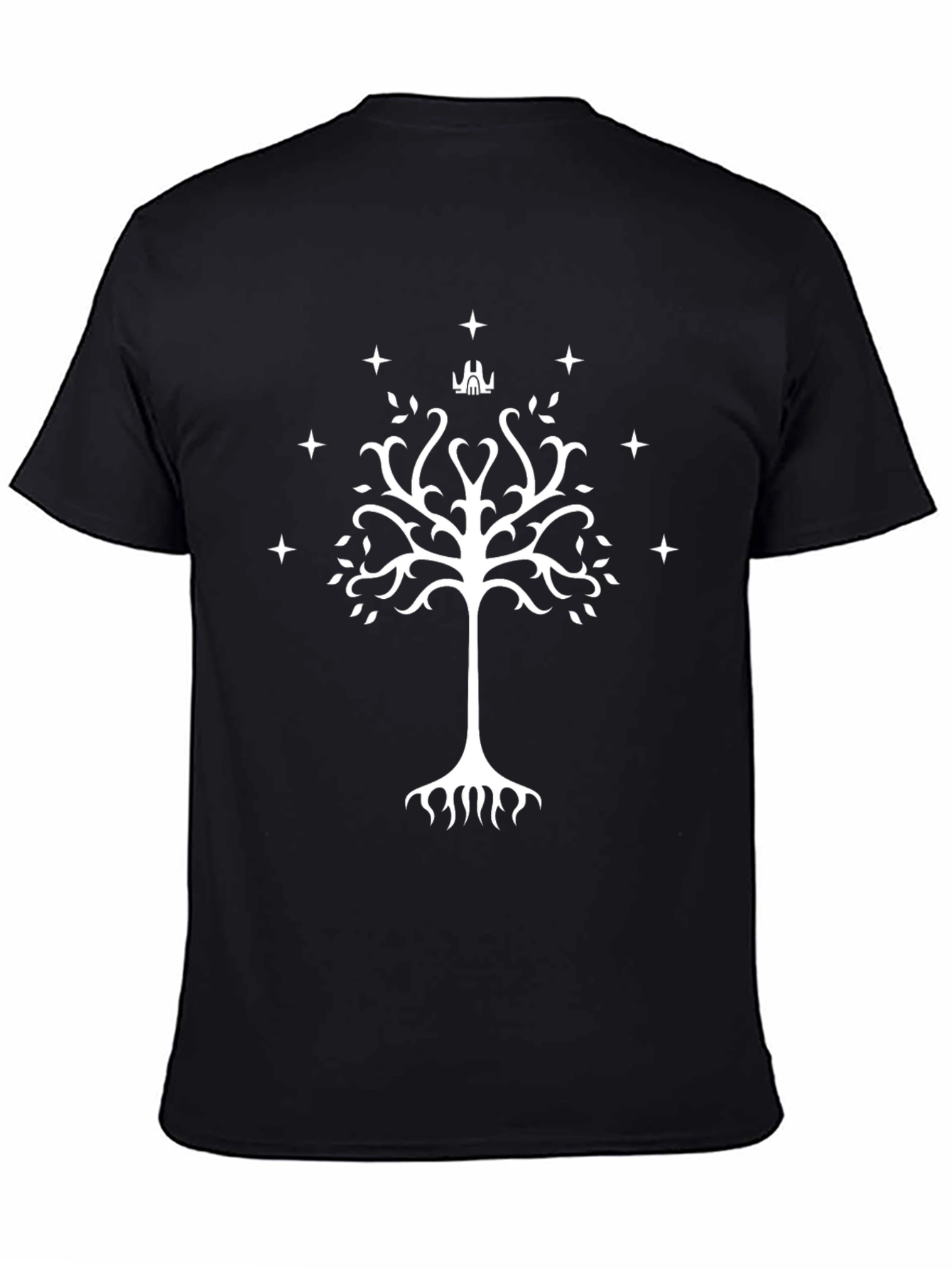 White Tree of Gondor Black T-Shirt
