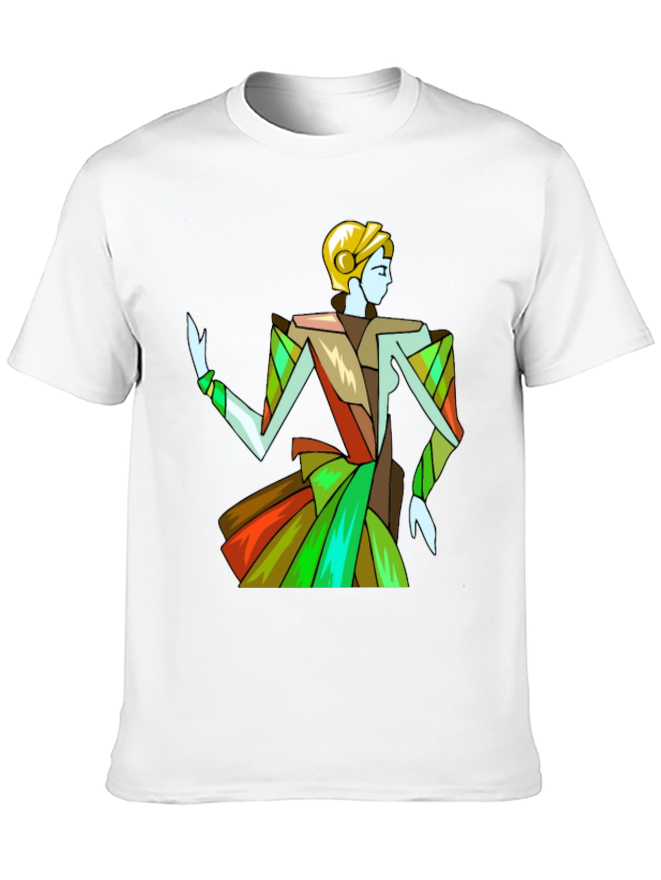 Abstract Woman Graphic Black T-Shirt