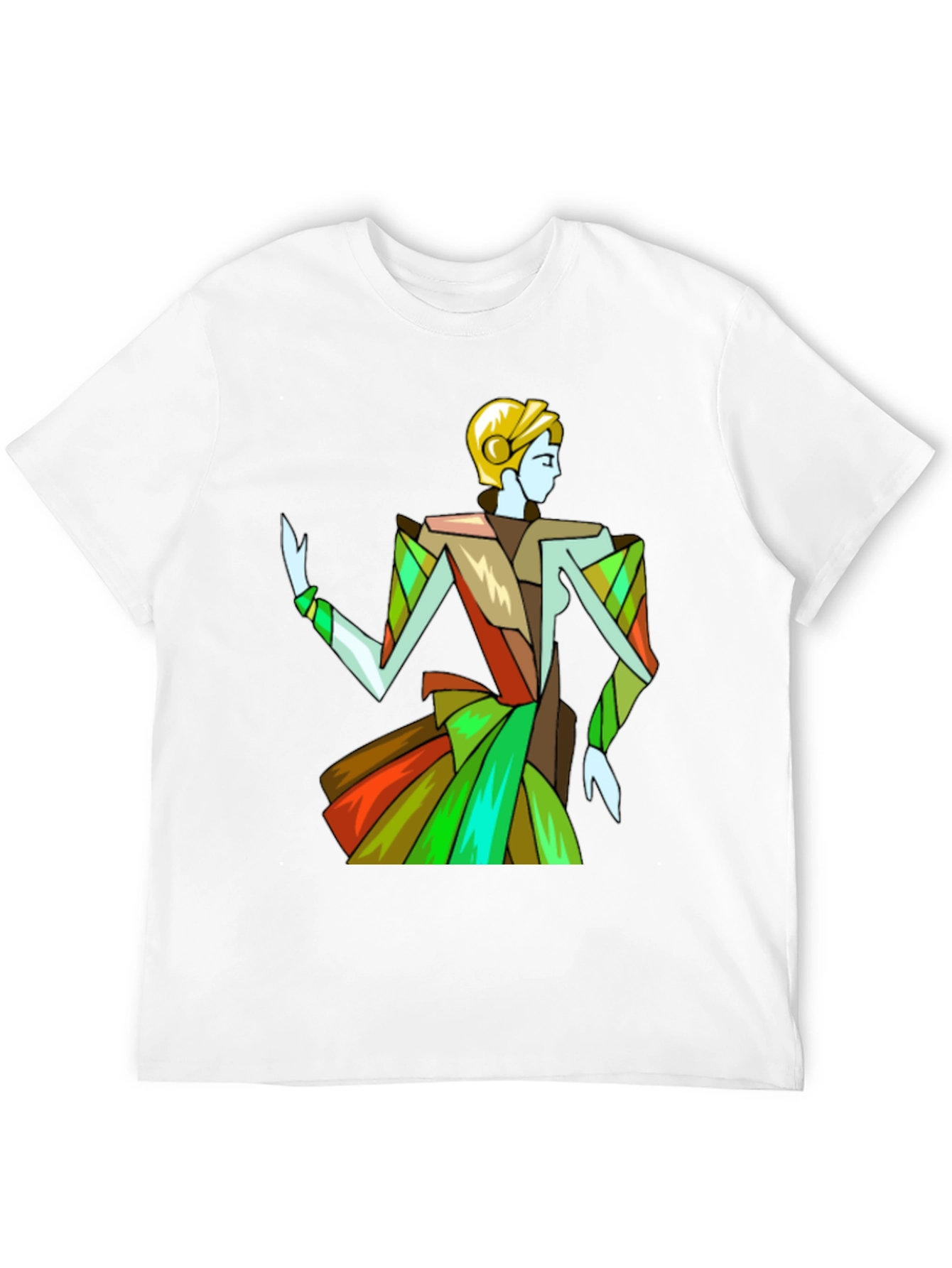 Abstract Woman Graphic Black T-Shirt