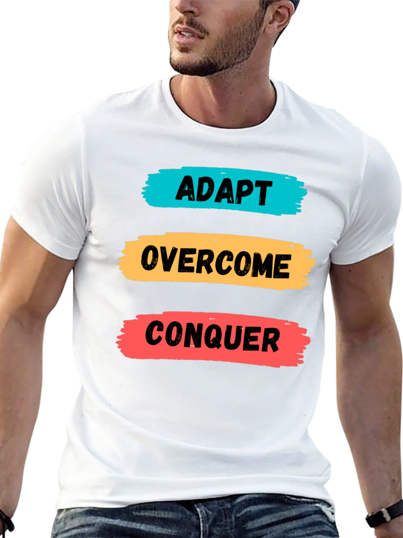 Adapt Overcome Conquer T-Shirt - Motivational Graphic Tee