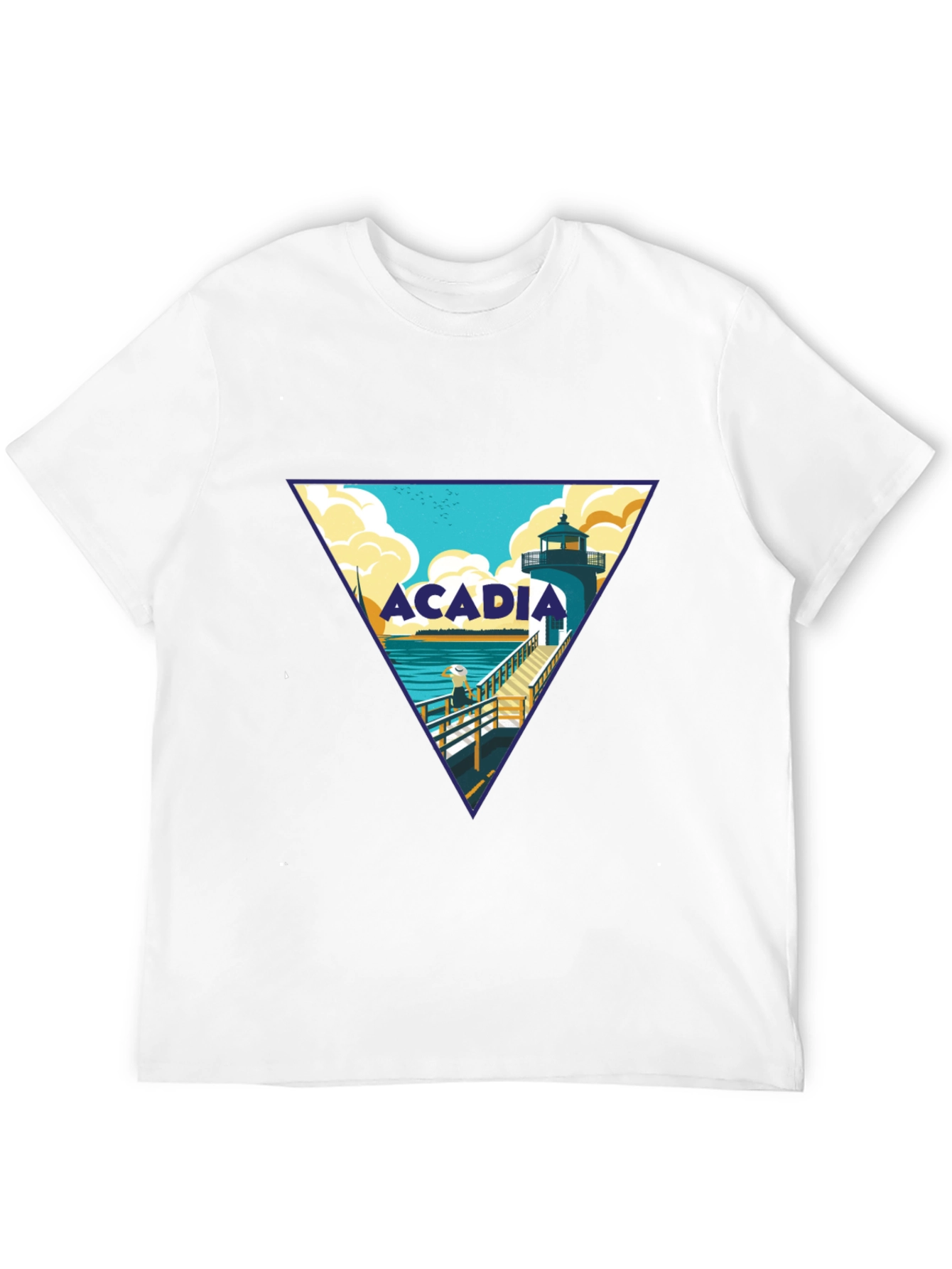 Acadia Lighthouse Graphic Tee - Black