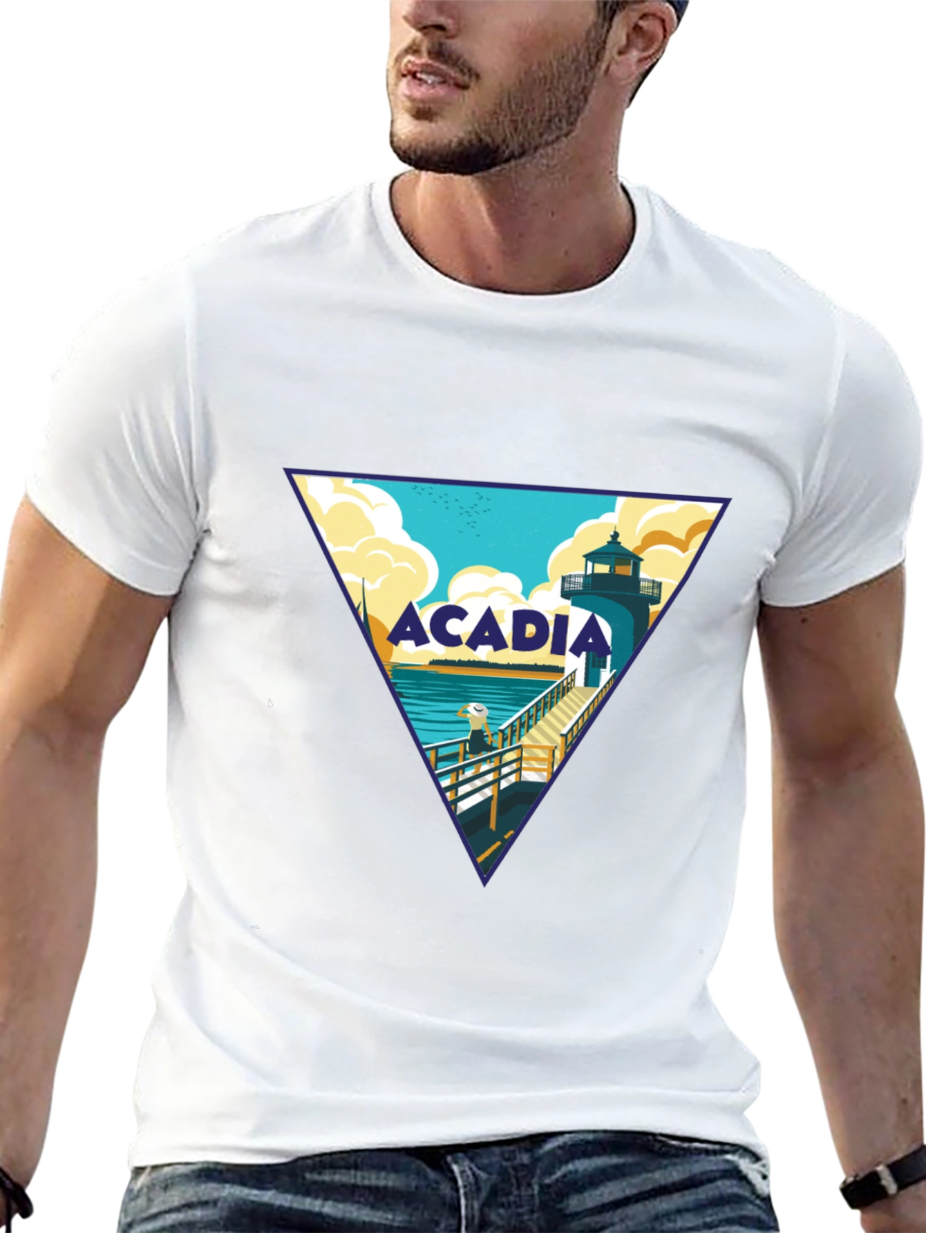 Acadia Lighthouse Graphic Tee - Black
