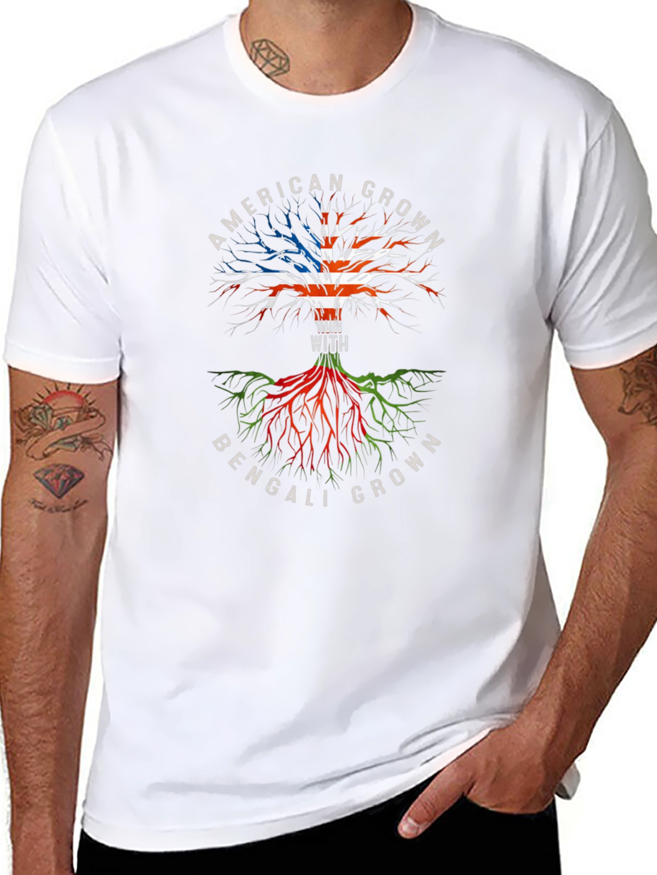 American Bengali Roots Graphic T-Shirt