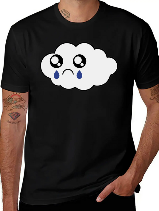 Sad Cloud Casual Graphic T-Shirt – Simple And Comfortable Daily Wear