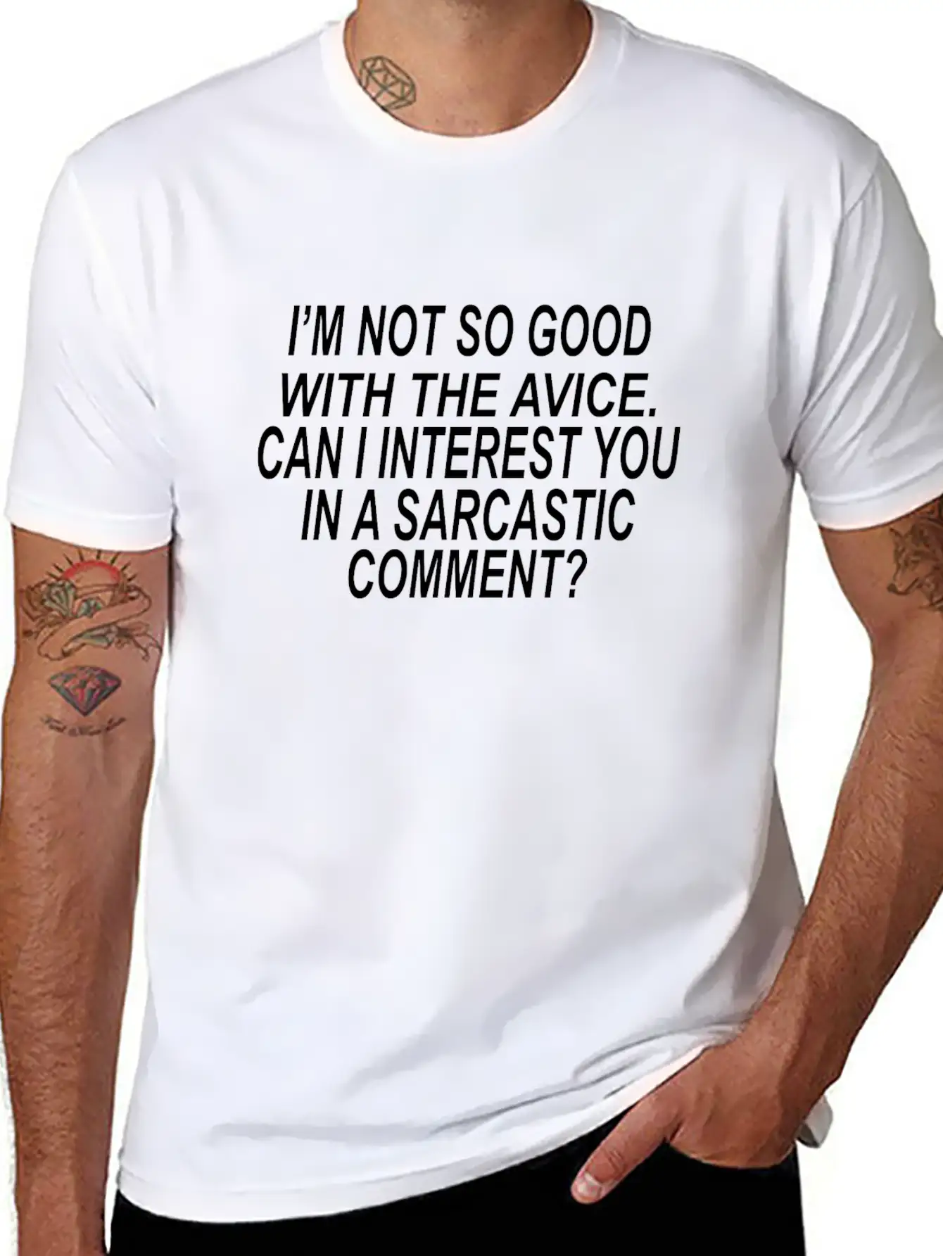 Sarcastic Advice Casual Graphic T-Shirt – Simple And Comfortable Daily Wear