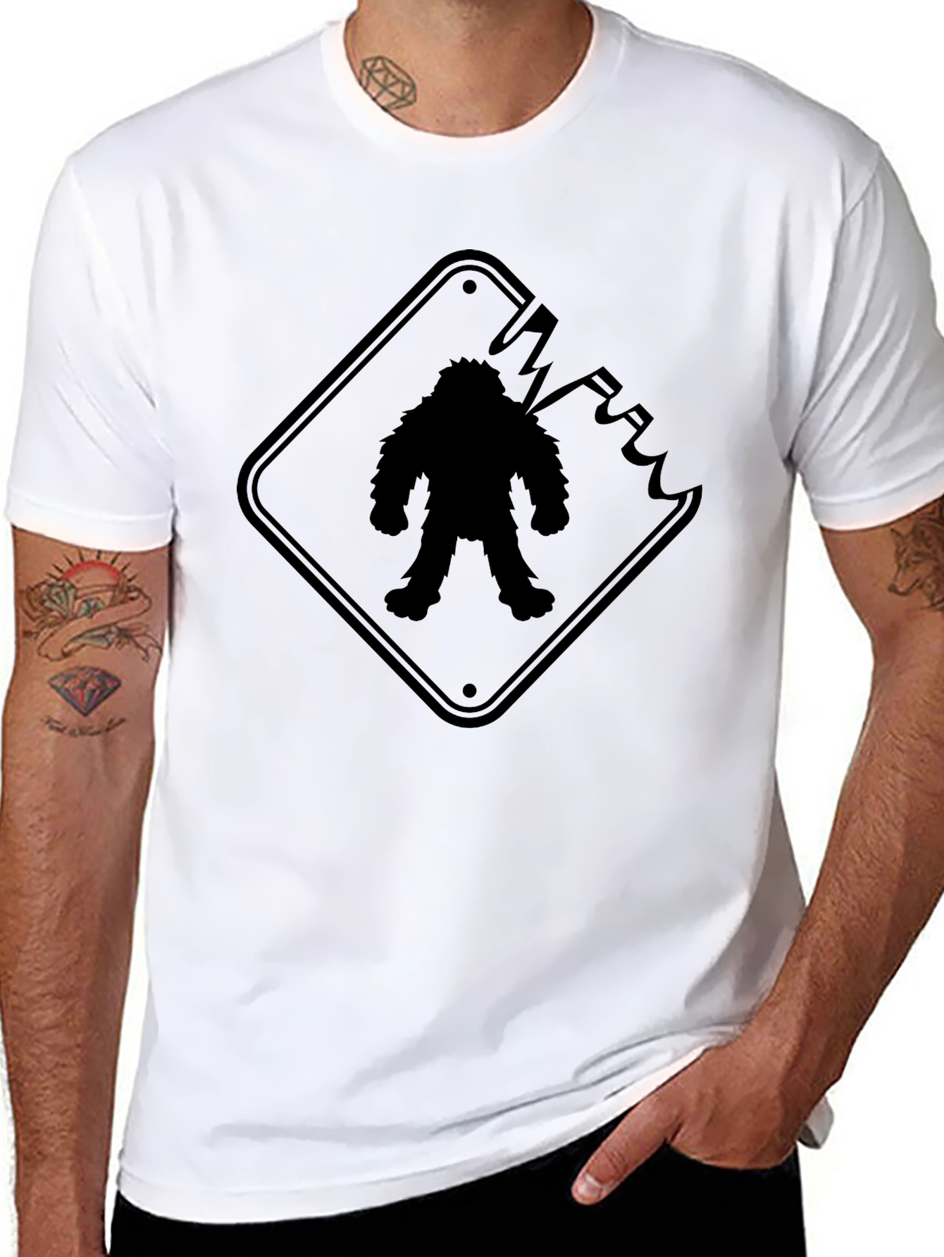 Sasquatch Crossing T-Shirt - Black