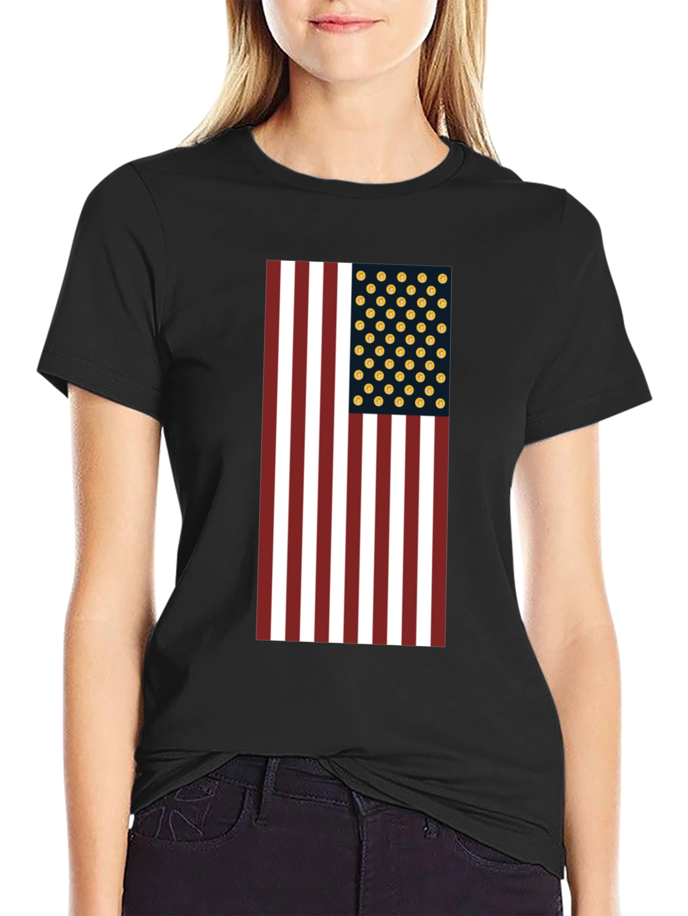 American Flag Bitcoin T-Shirt