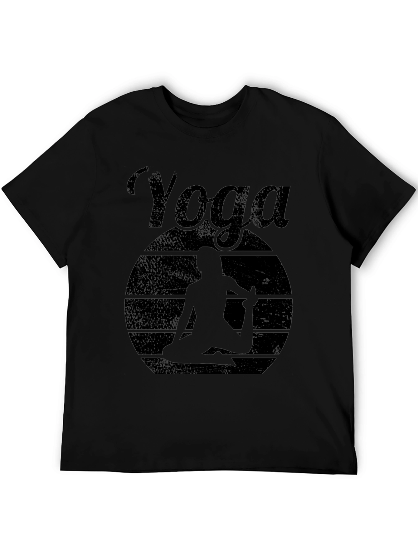 Yoga Silhouette Graphic Tee - Black