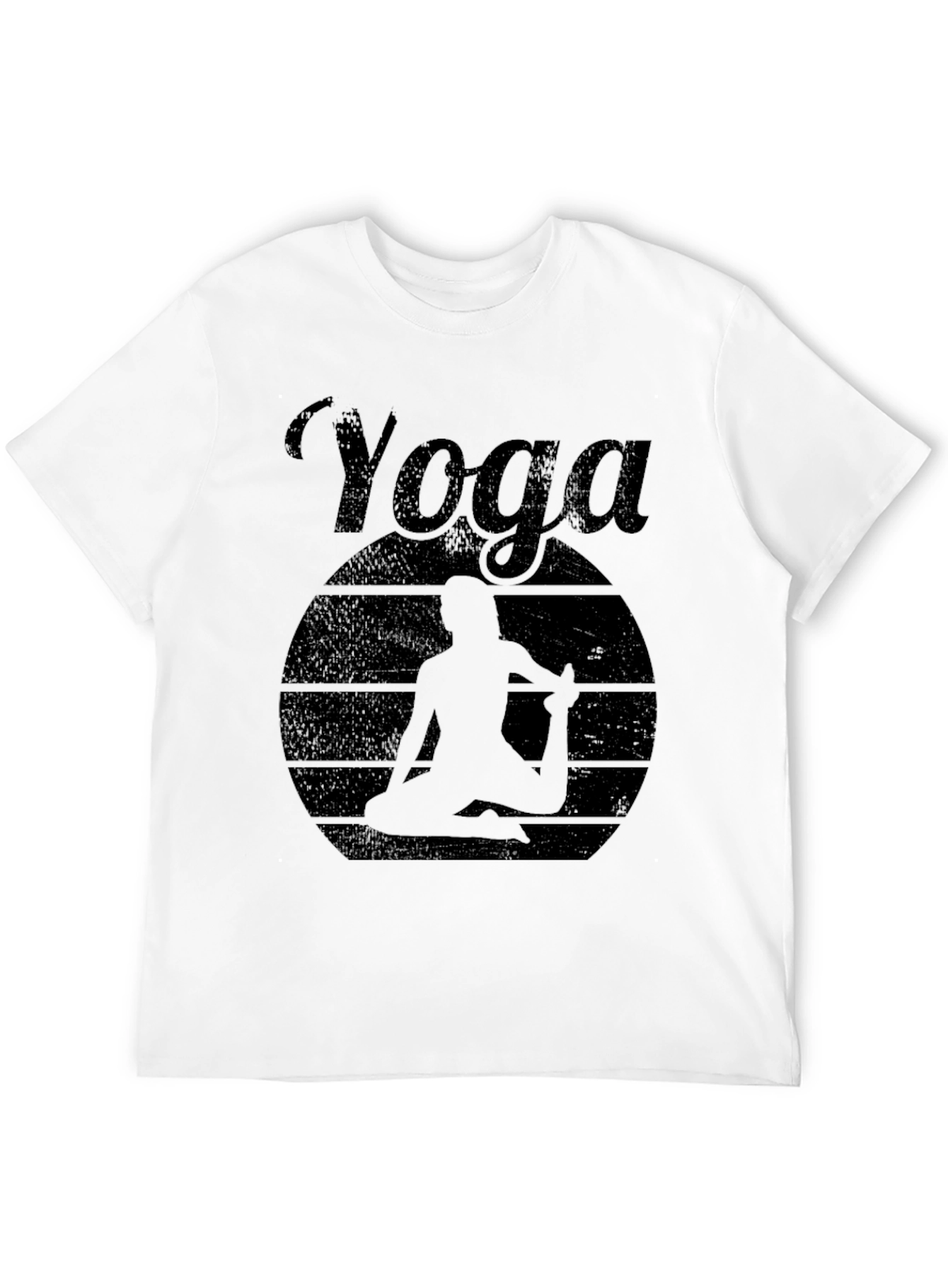 Yoga Silhouette Graphic Tee - Black