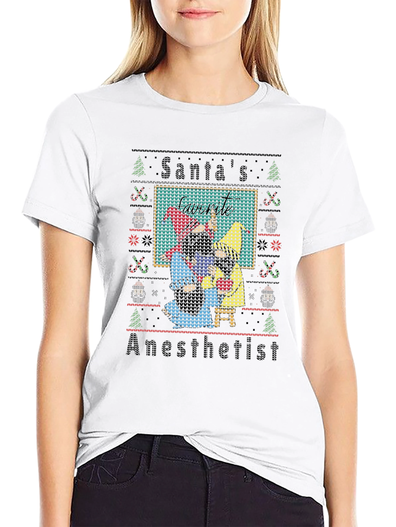 Santas Anesthetist Ugly Christmas Sweater T-Shirt