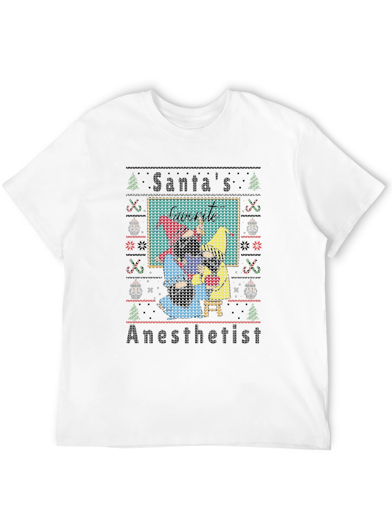 Santas Anesthetist Ugly Christmas Sweater T-Shirt