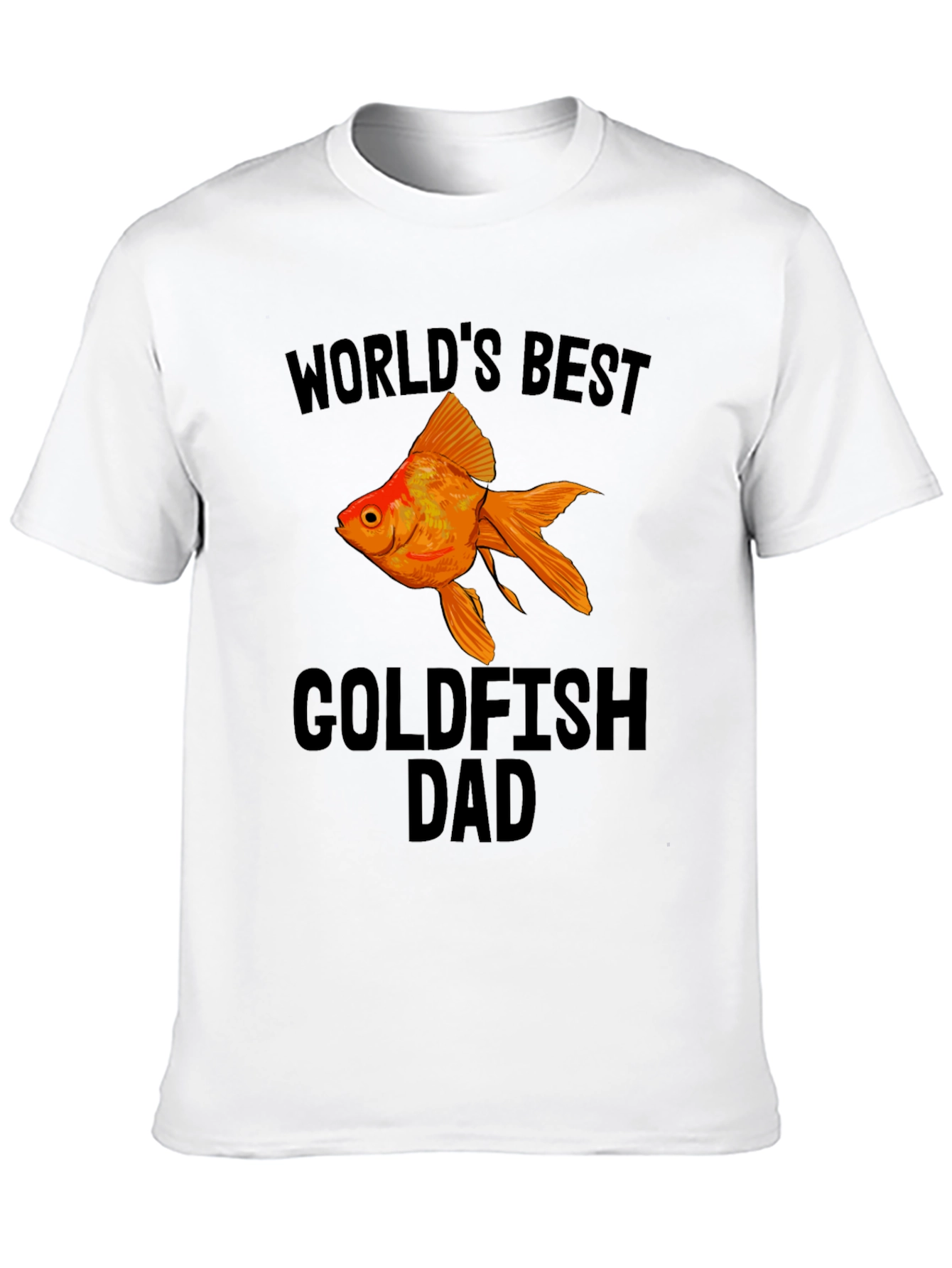 Worlds Best Goldfish Dad Black T-Shirt