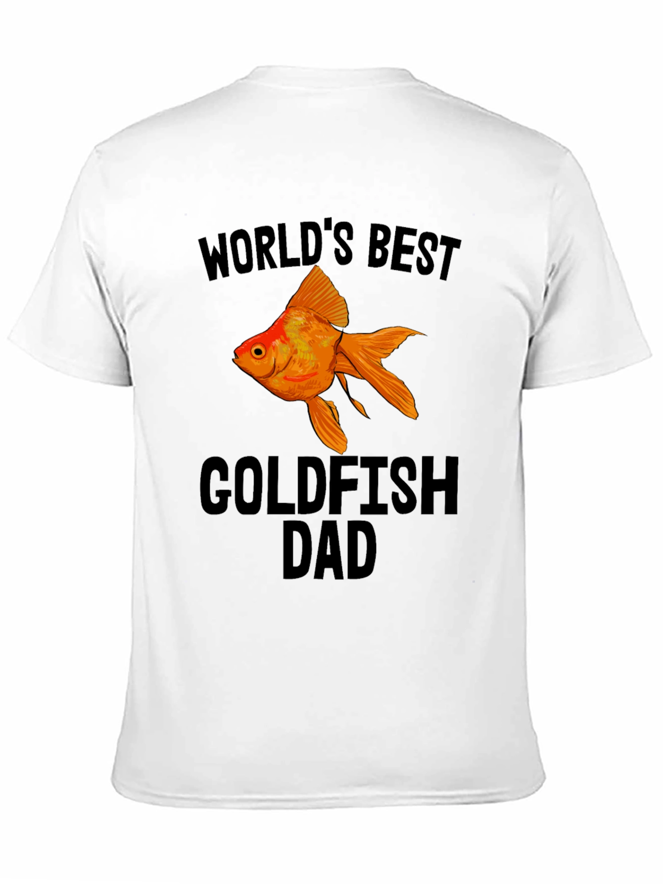 Worlds Best Goldfish Dad Black T-Shirt