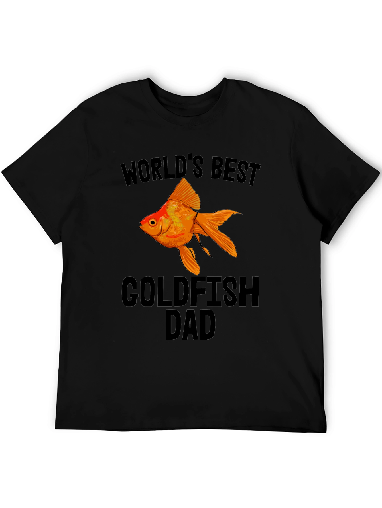 Worlds Best Goldfish Dad Black T-Shirt
