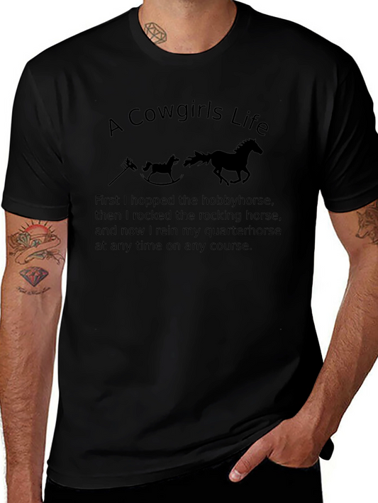 A Cowgirls Life Black T-Shirt - Horse Lover Tee