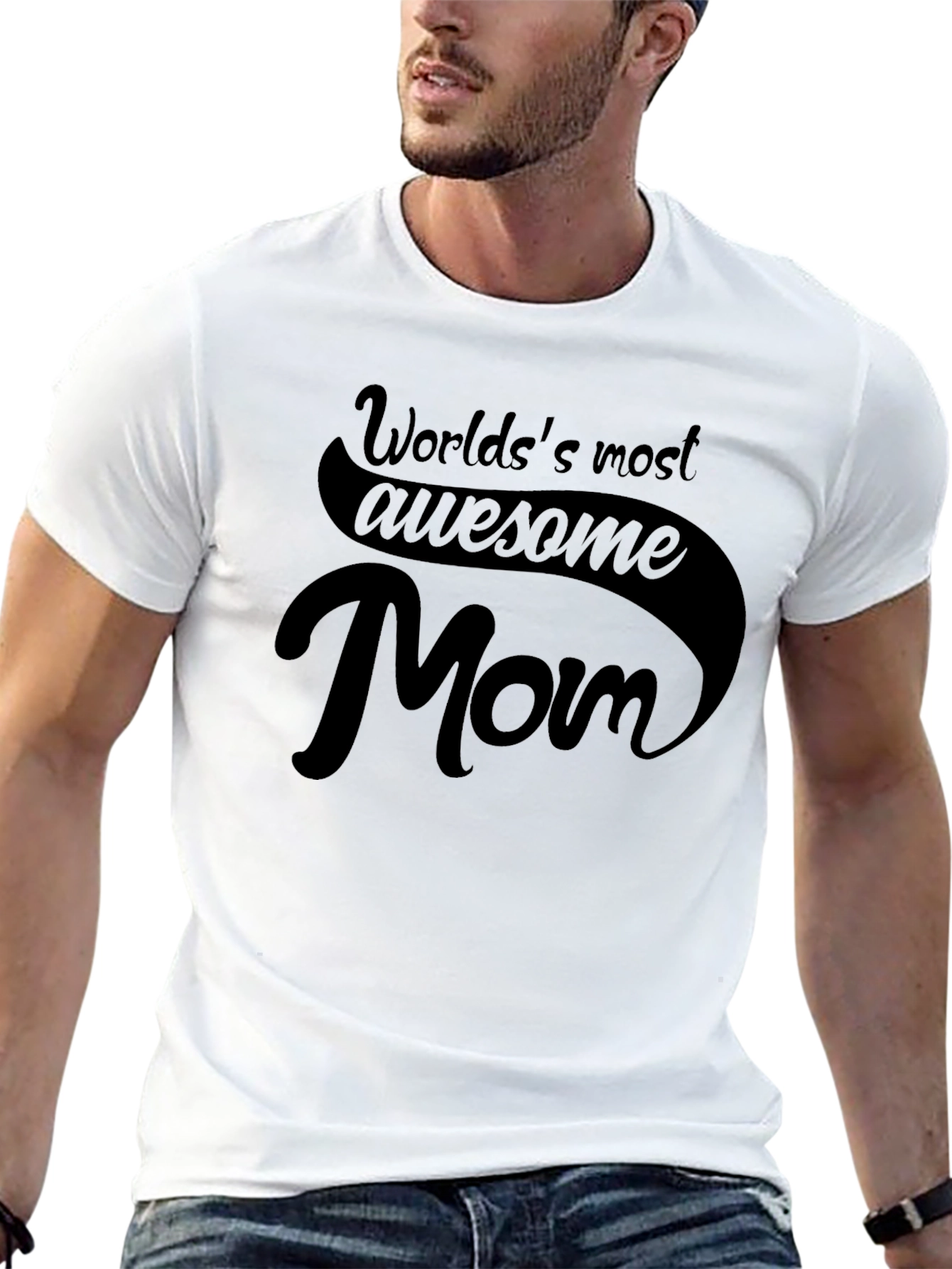 Worlds Most Awesome Mom T-Shirt - Black