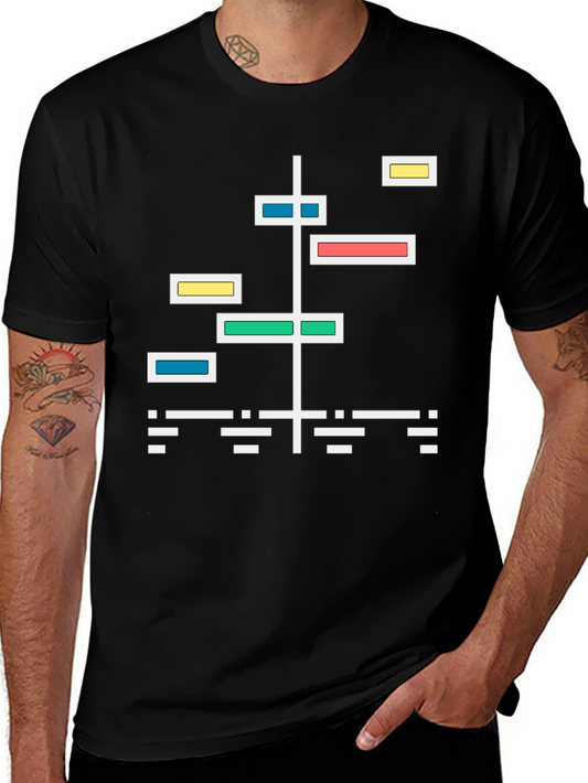 Abstract Graphic Tee - Modern Geometric Design