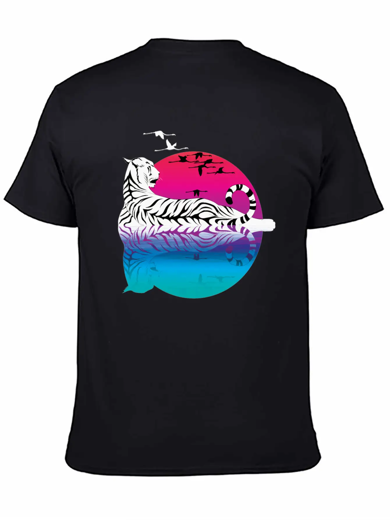 White Tiger Casual Graphic T-Shirt – Simple And Comfortable Daily Wear