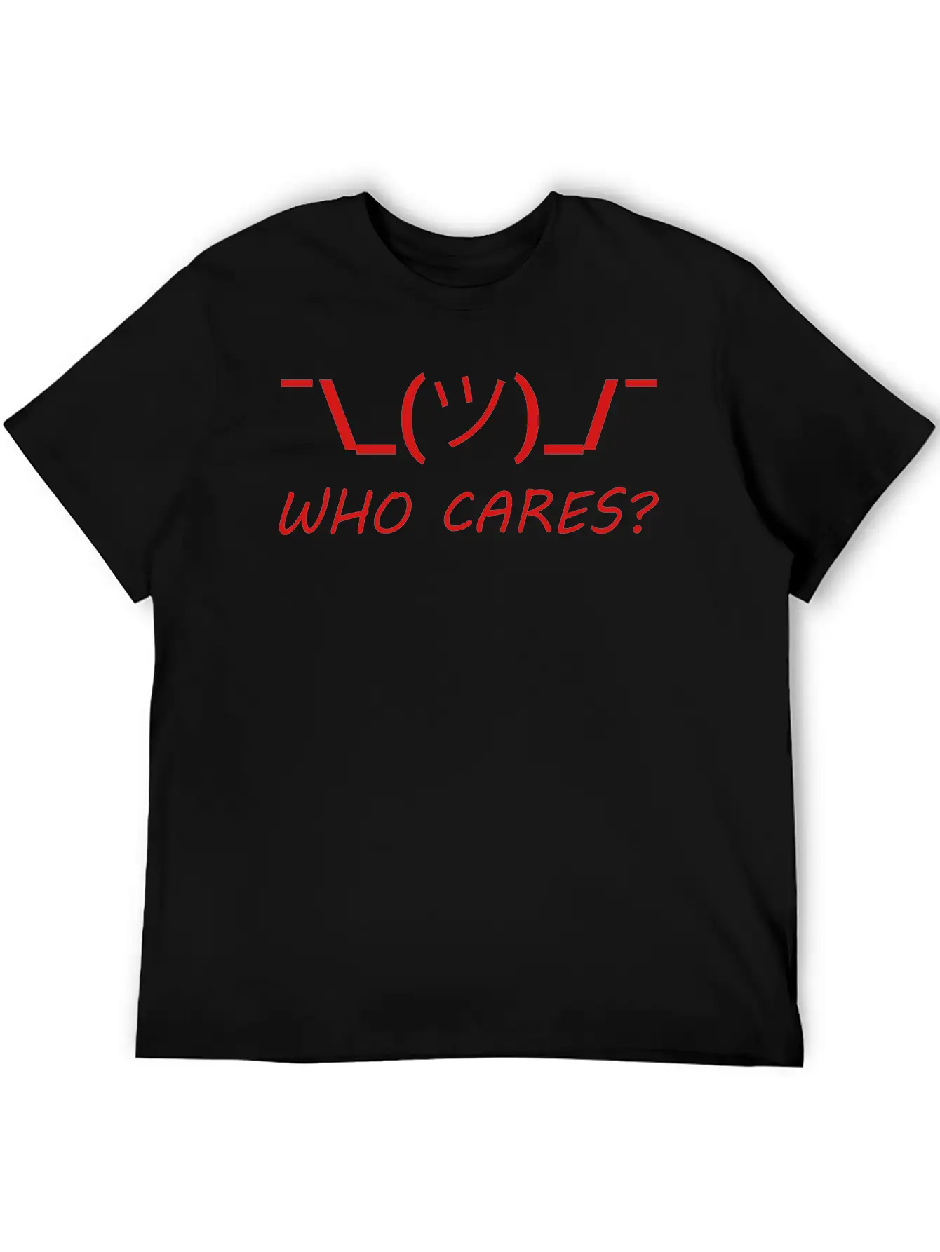 WHO CARES (v) Casual Graphic T-Shirt – Simple And Comfortable Daily Wear