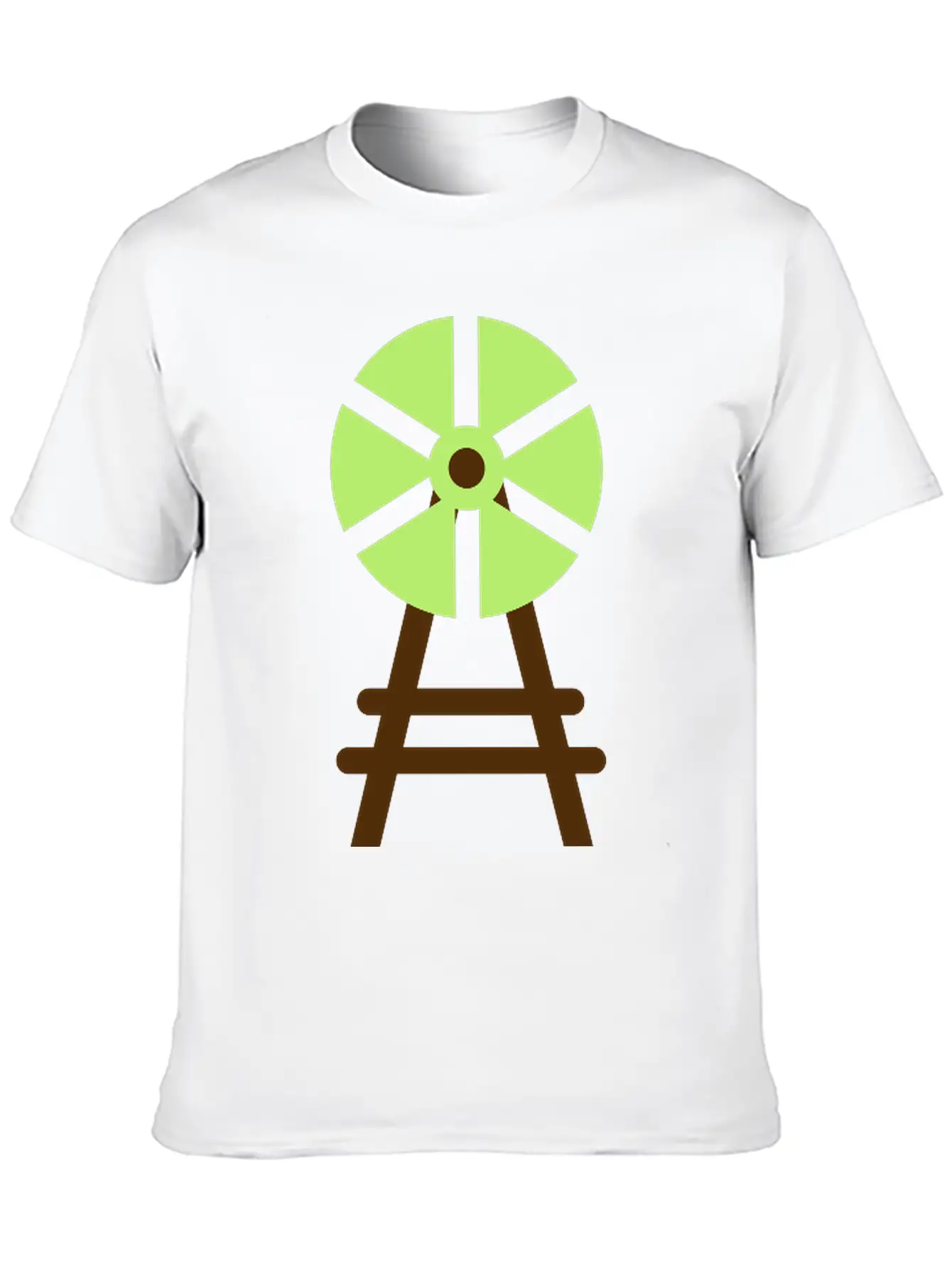 Wind Wheel Casual Graphic T-Shirt – Simple And Comfortable Daily Wear