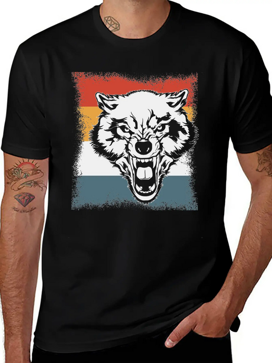 Wolf Cry Howl Gift Animal Forest Casual Graphic T-Shirt – Simple And Comfortable Daily Wear