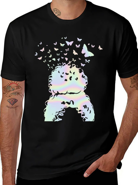 Woman Pastel Butterfly Lover Timeless Short Sleeve Tee – Comfy And Minimalist Design