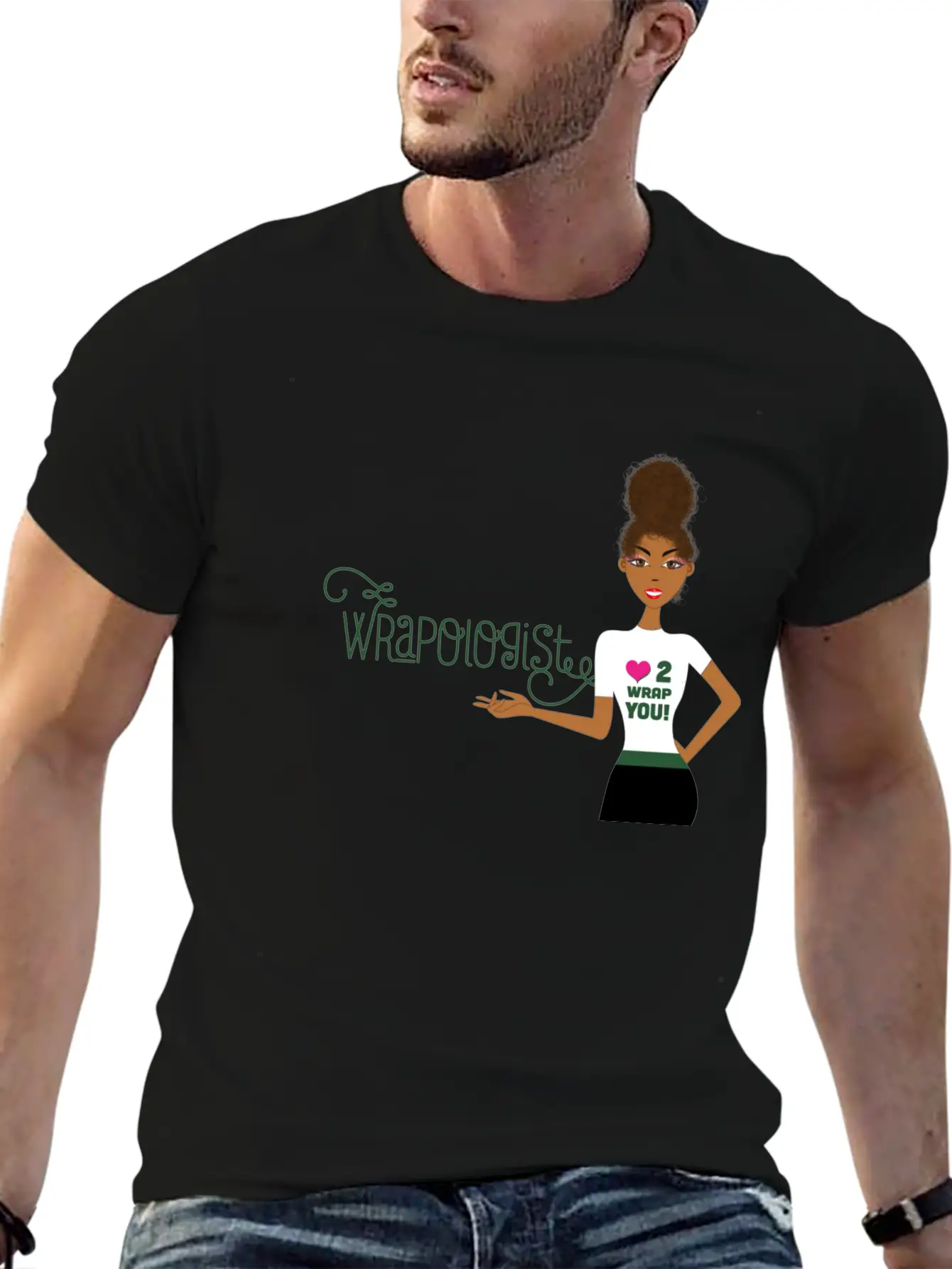Wrappin' Natural Casual Graphic T-Shirt – Simple And Comfortable Daily Wear