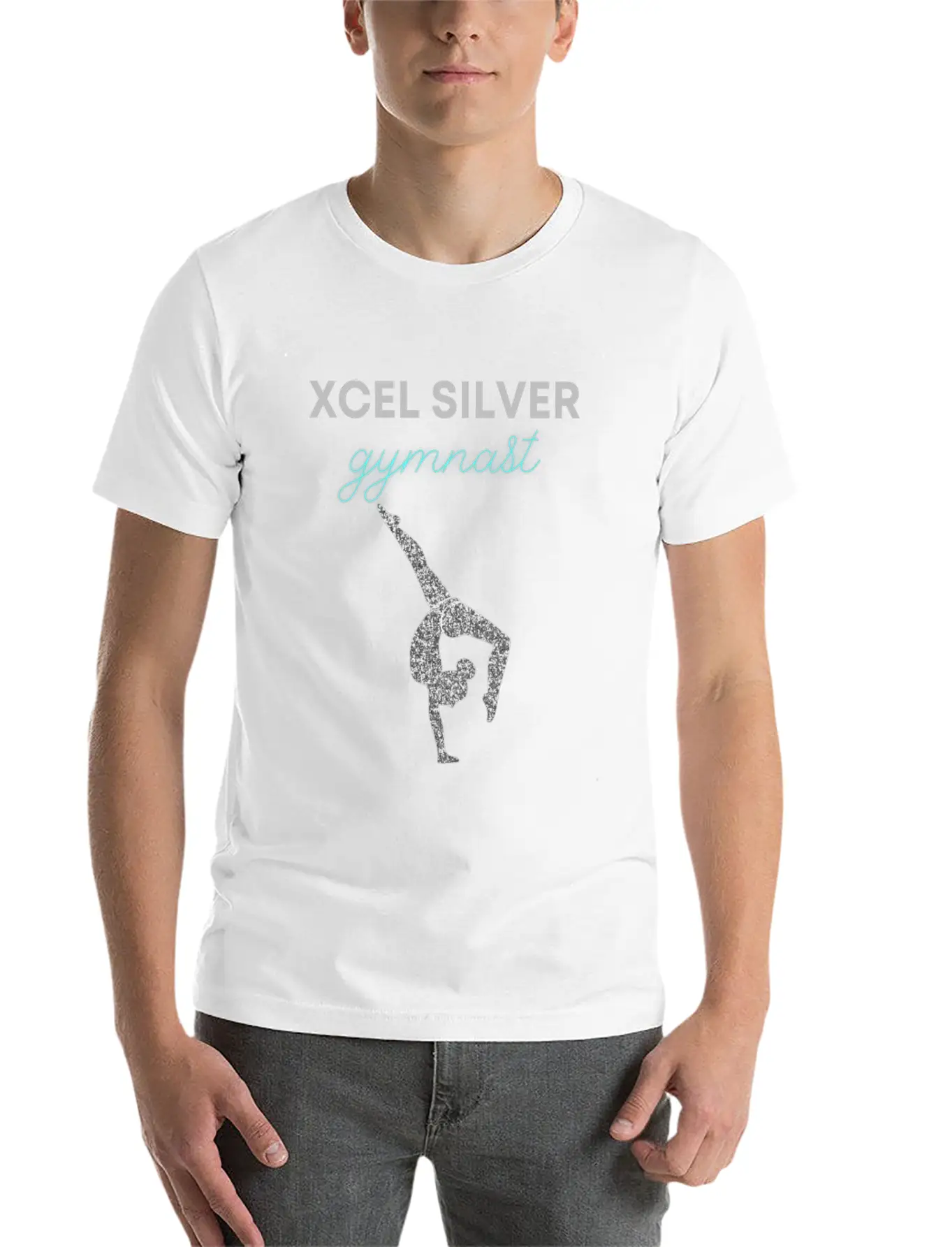 Xcel Silver Gymnast - Girls Xcel Gymnastics Team Casual Graphic T-Shirt – Simple And Comfortable Daily Wear