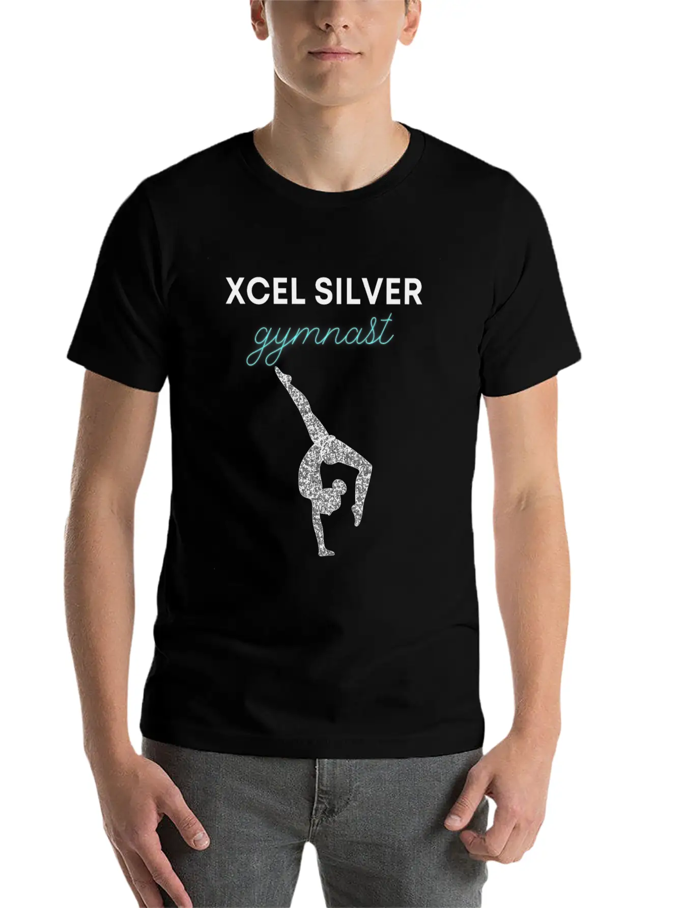 Xcel Silver Gymnast - Girls Xcel Gymnastics Team Casual Graphic T-Shirt – Simple And Comfortable Daily Wear
