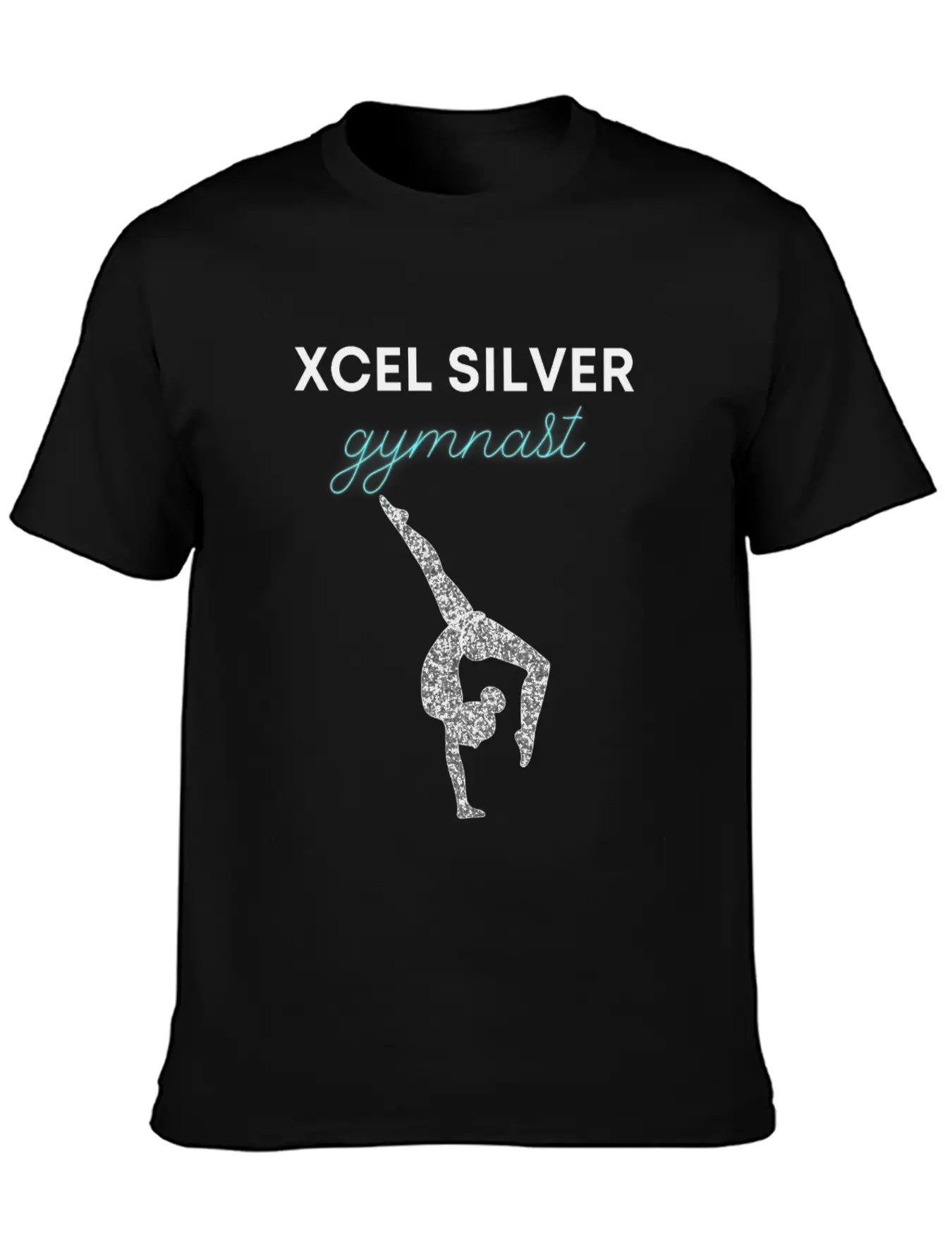 Xcel Silver Gymnast - Girls Xcel Gymnastics Team Casual Graphic T-Shirt – Simple And Comfortable Daily Wear