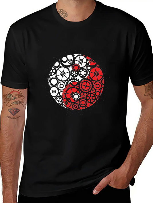 Yin Yang Mechanic Engineer Harmony Screwdriver Casual Graphic T-Shirt – Simple And Comfortable Daily Wear