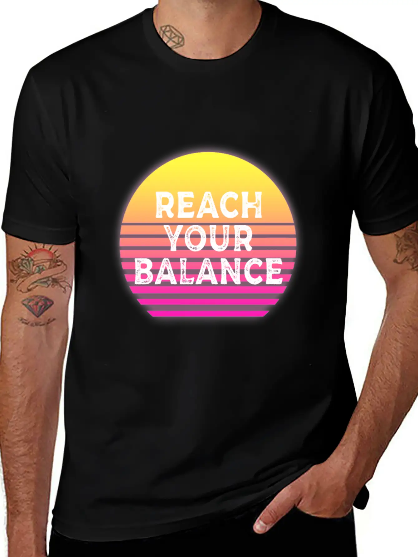 Yoga Reach Your Balance Casual Graphic T-Shirt – Simple And Comfortable Daily Wear