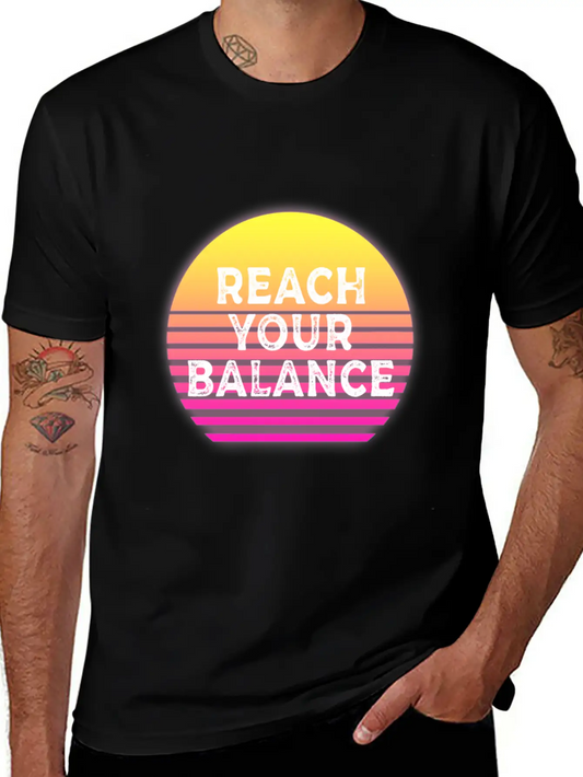 Yoga Reach Your Balance Casual Graphic T-Shirt – Simple And Comfortable Daily Wear