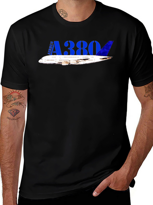 Airbus A380 Black T-Shirt