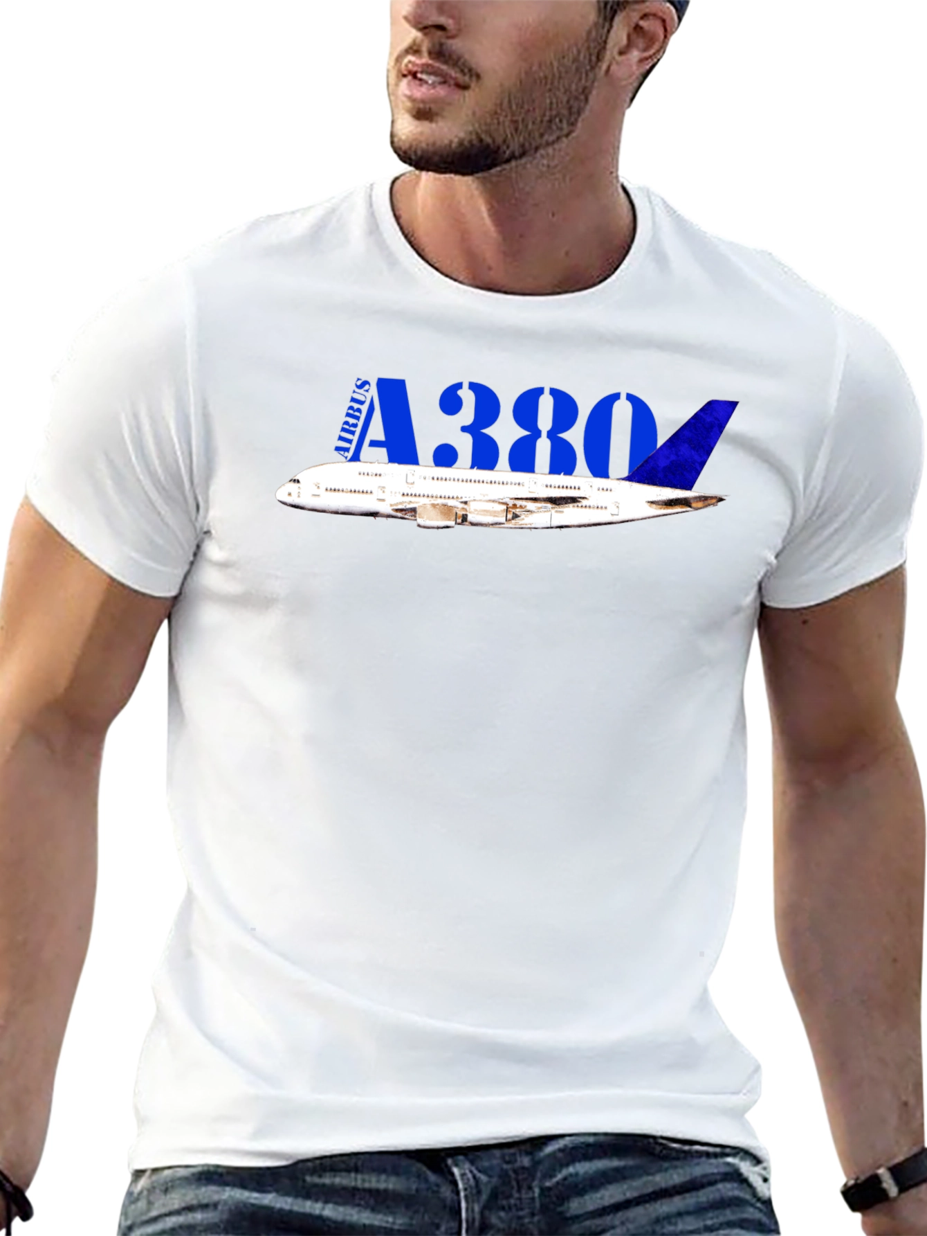 Airbus A380 Black T-Shirt