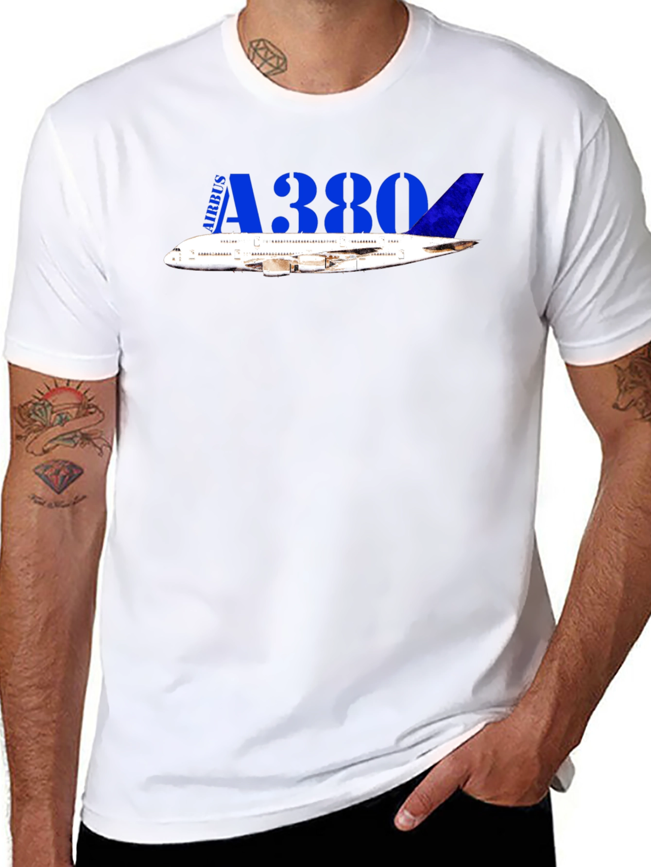 Airbus A380 Black T-Shirt